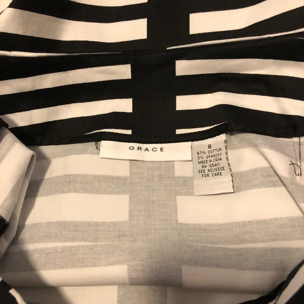 1[Grace] Black and white pencil skirt - Picture 6 of 6